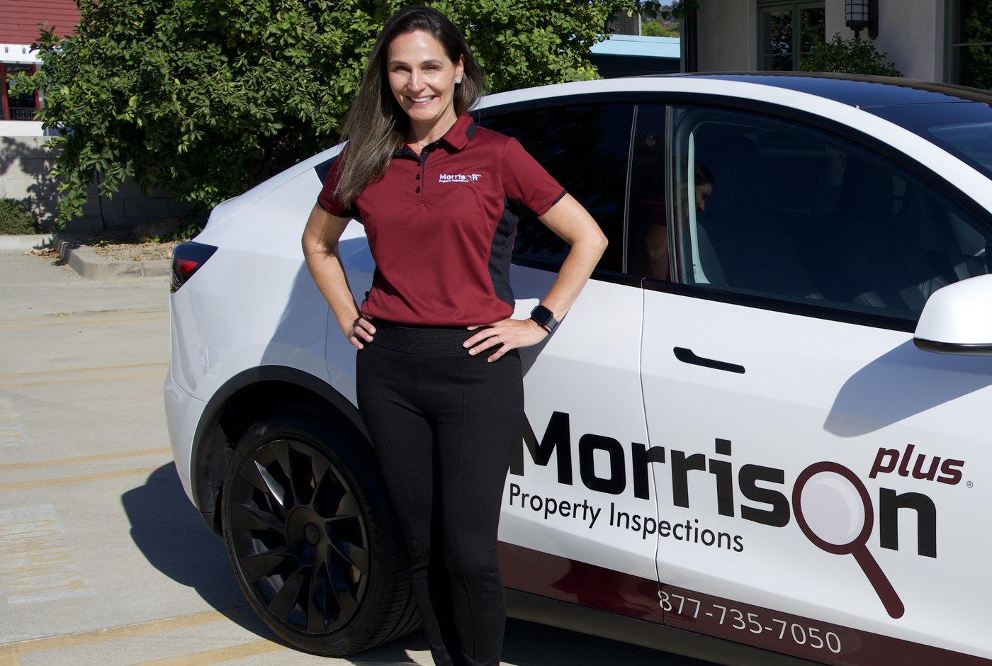Juliana Mantovani with the Morrison Plus inspection vehicle in San Diego