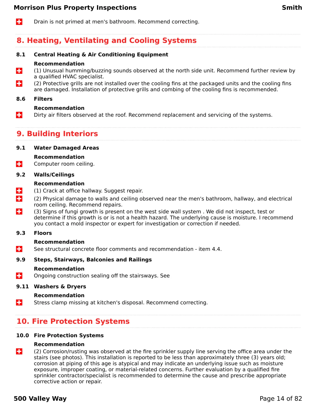 Sample commercial inspection report page 14