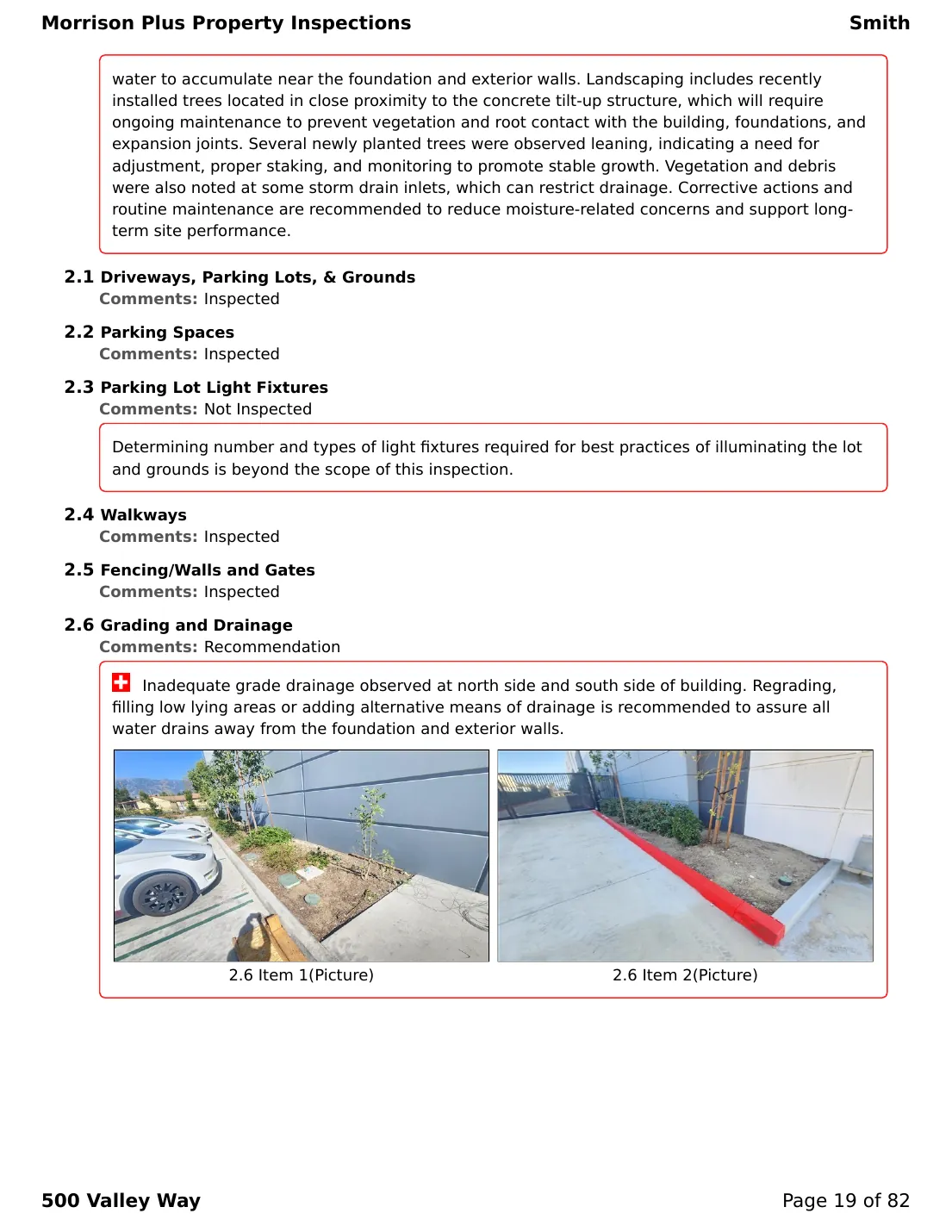 Sample commercial inspection report page 19