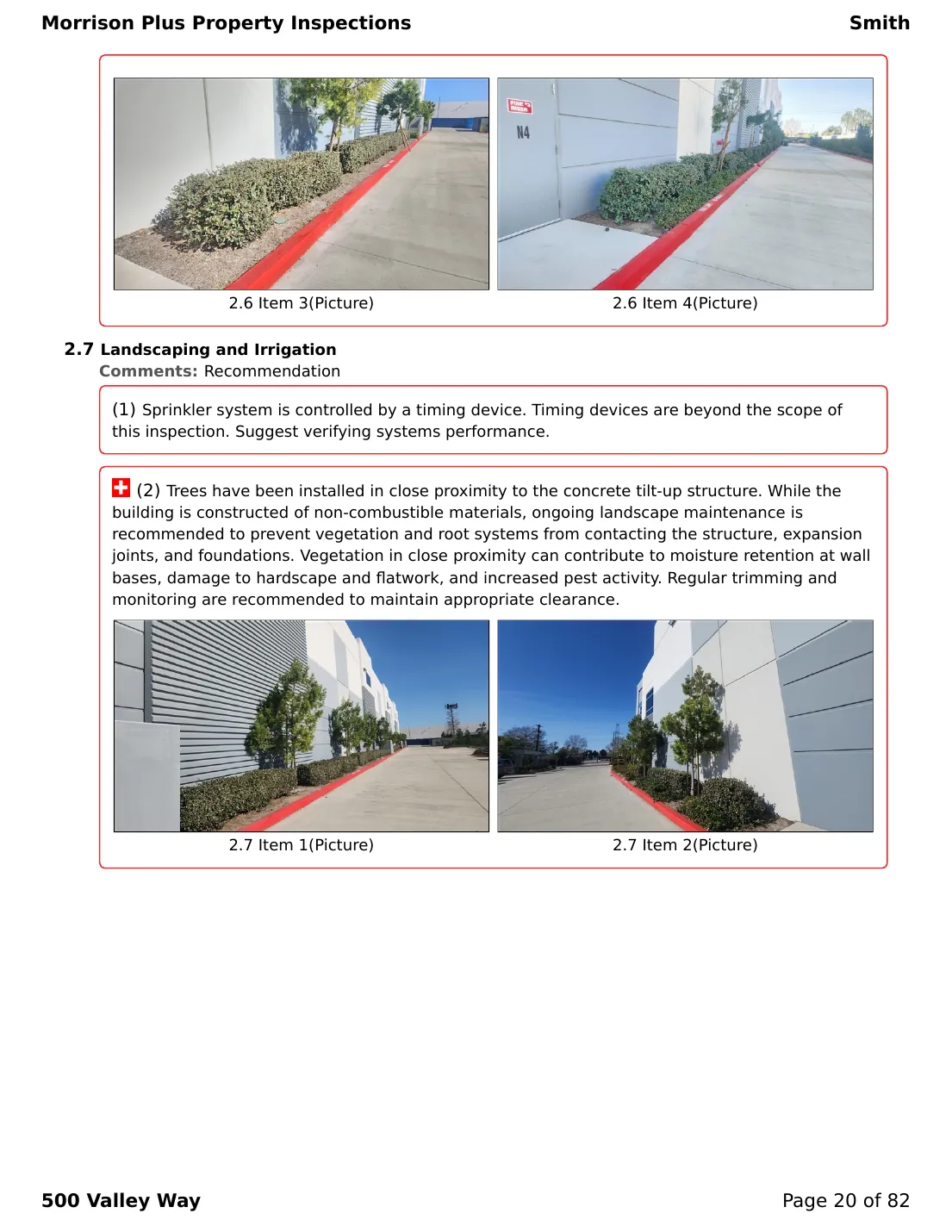 Sample commercial inspection report page 20