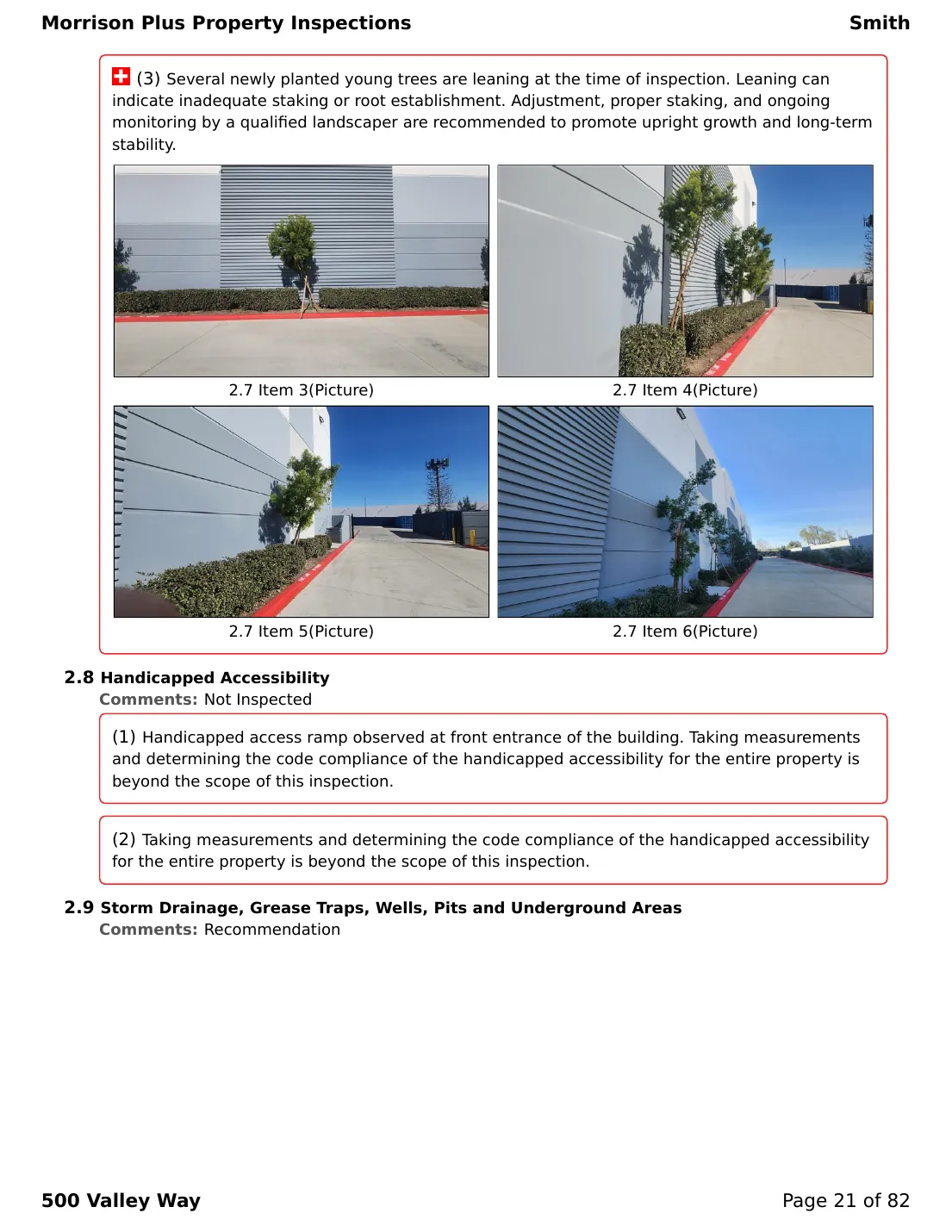 Sample commercial inspection report page 21