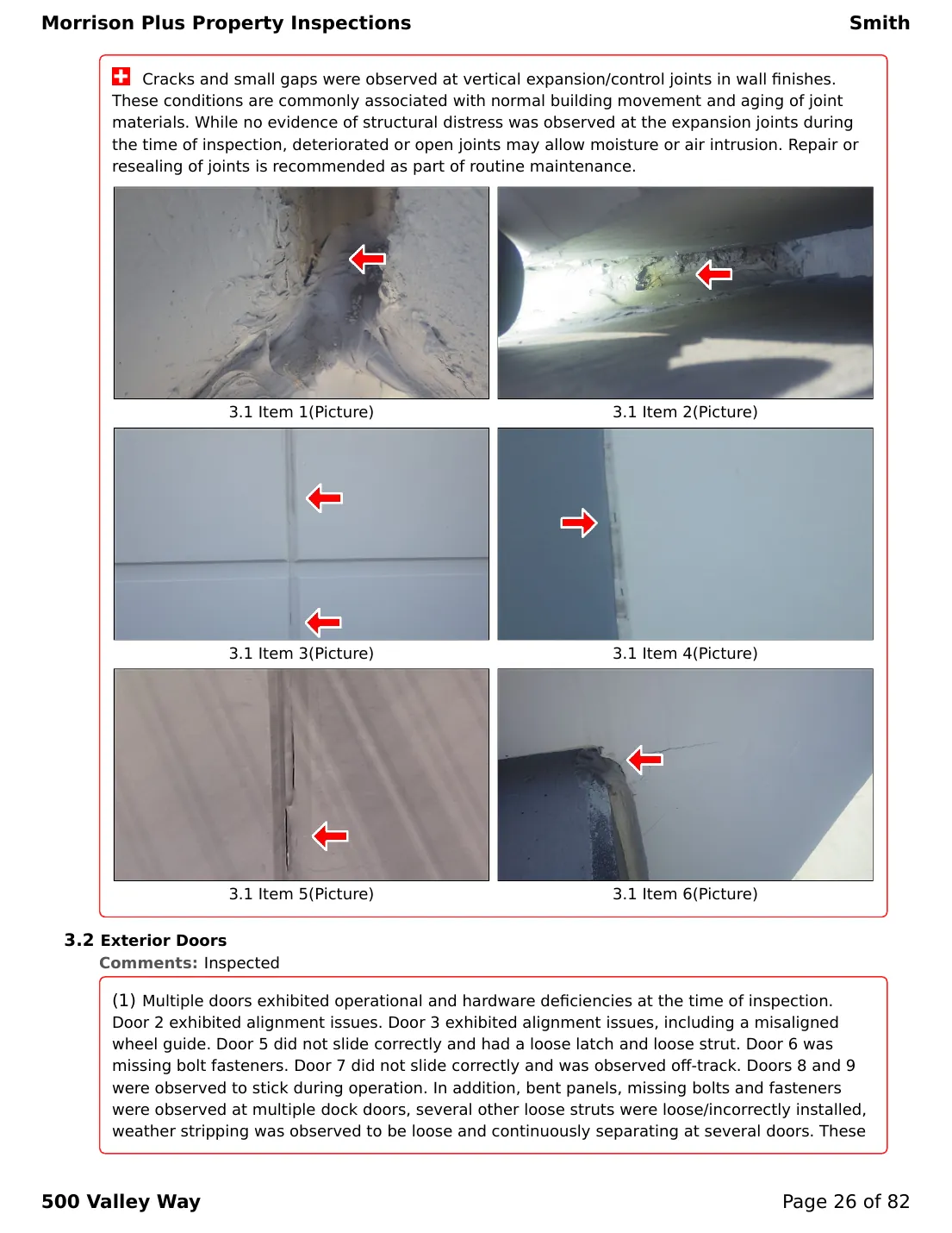 Sample commercial inspection report page 26