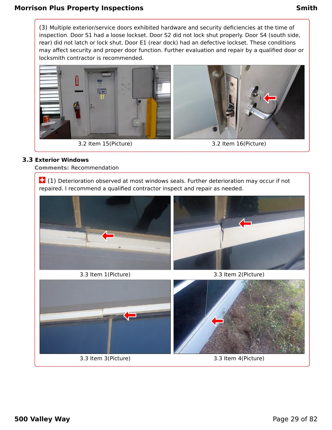 Sample commercial inspection report page 29