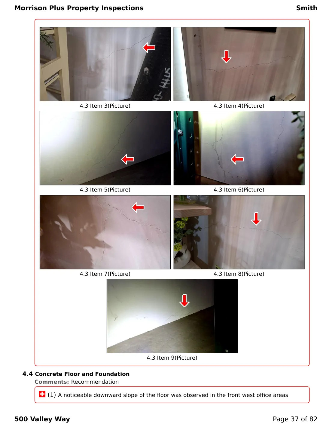 Sample commercial inspection report page 37