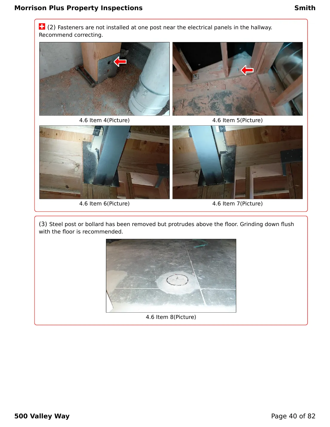 Sample commercial inspection report page 40