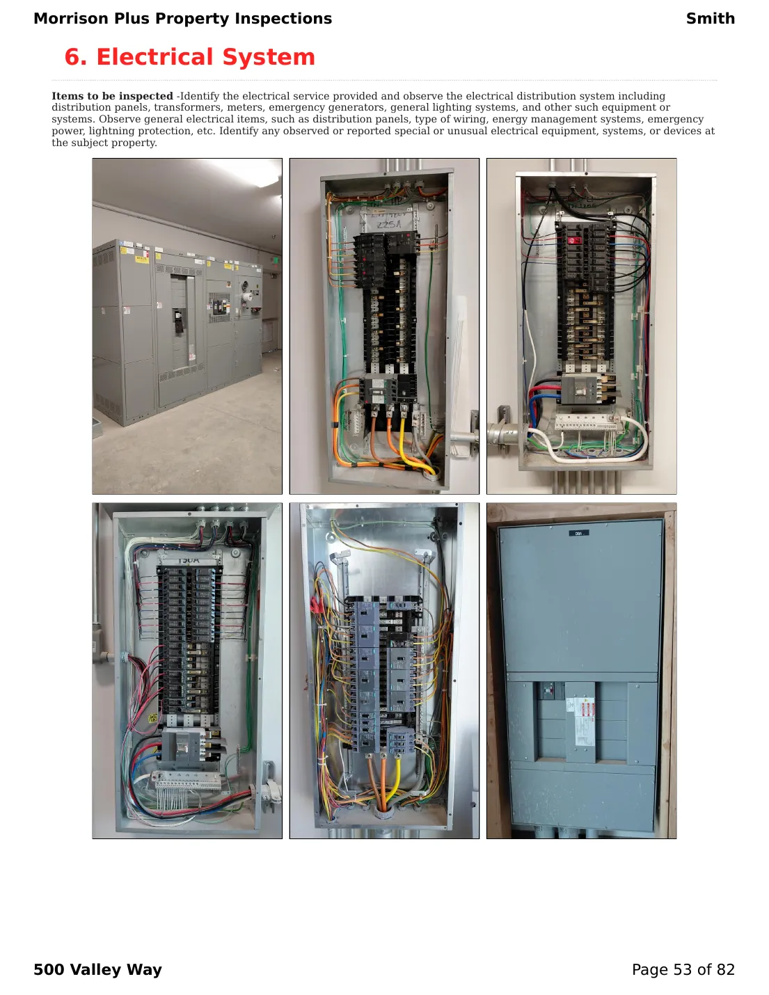 Sample commercial inspection report page 53