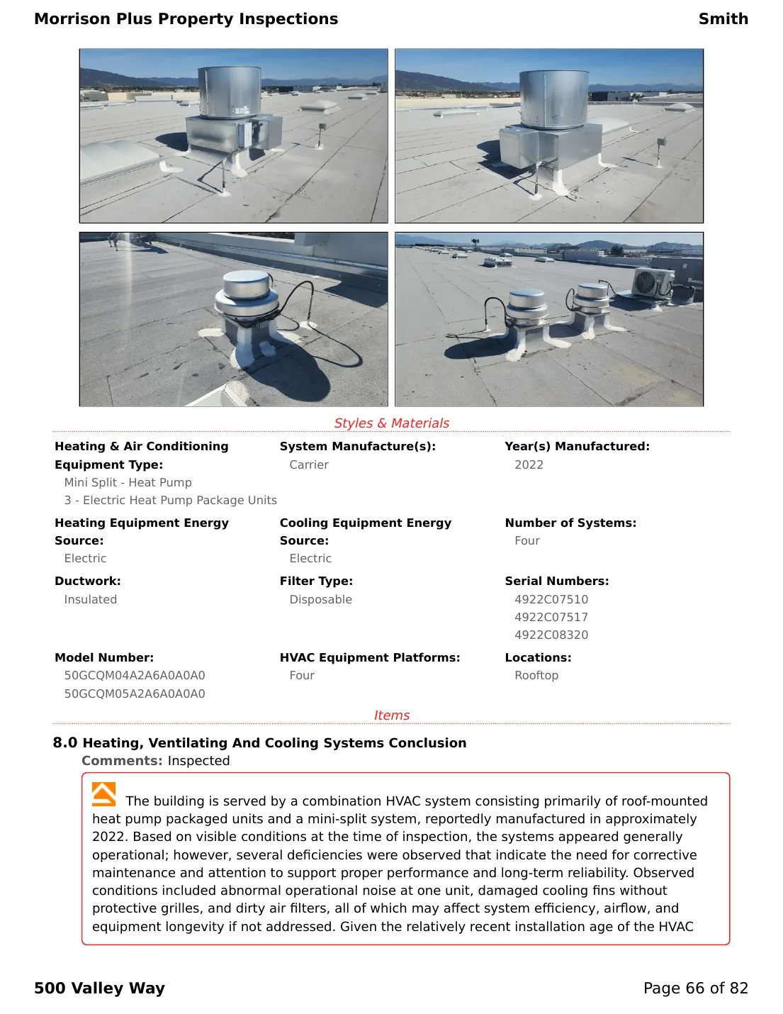 Sample commercial inspection report page 66