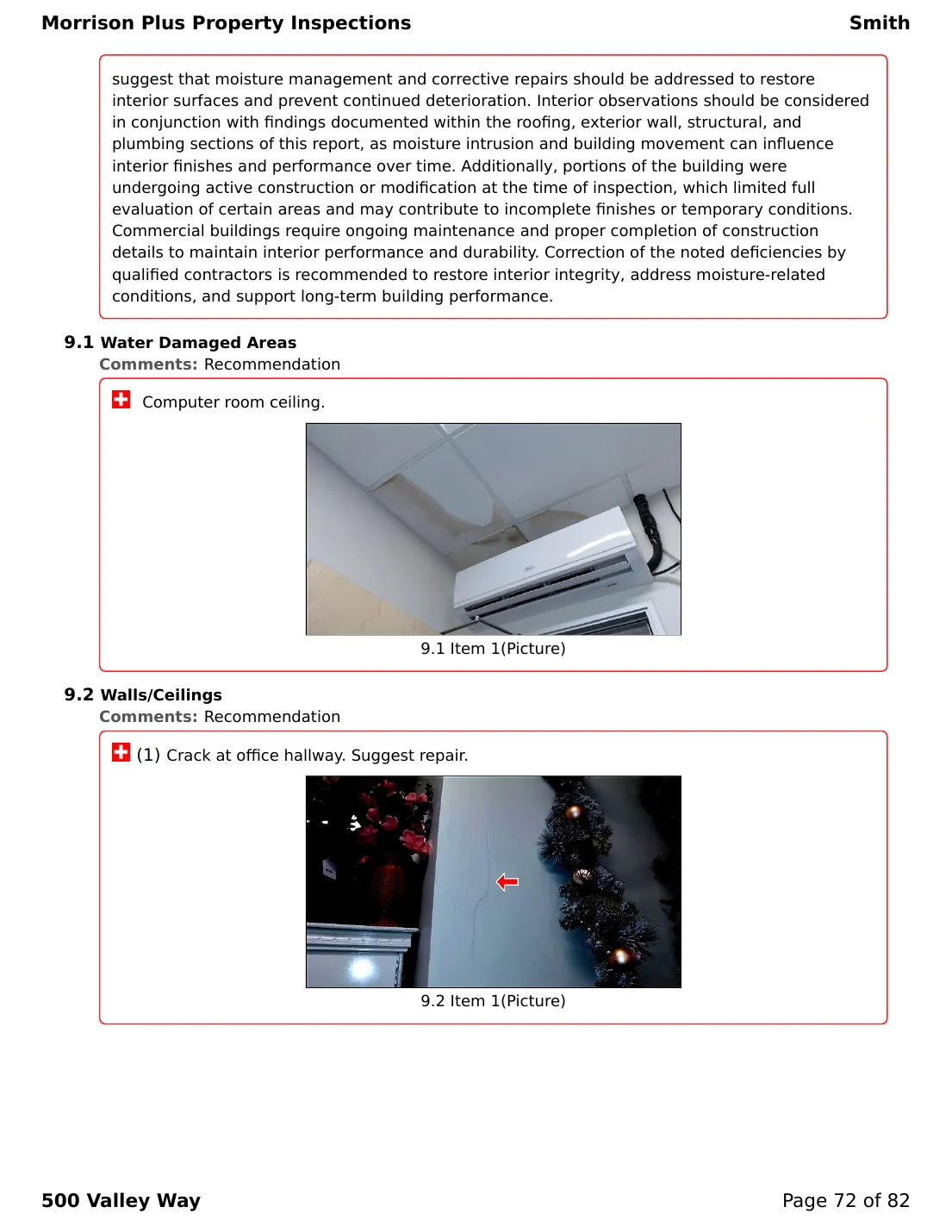 Sample commercial inspection report page 72