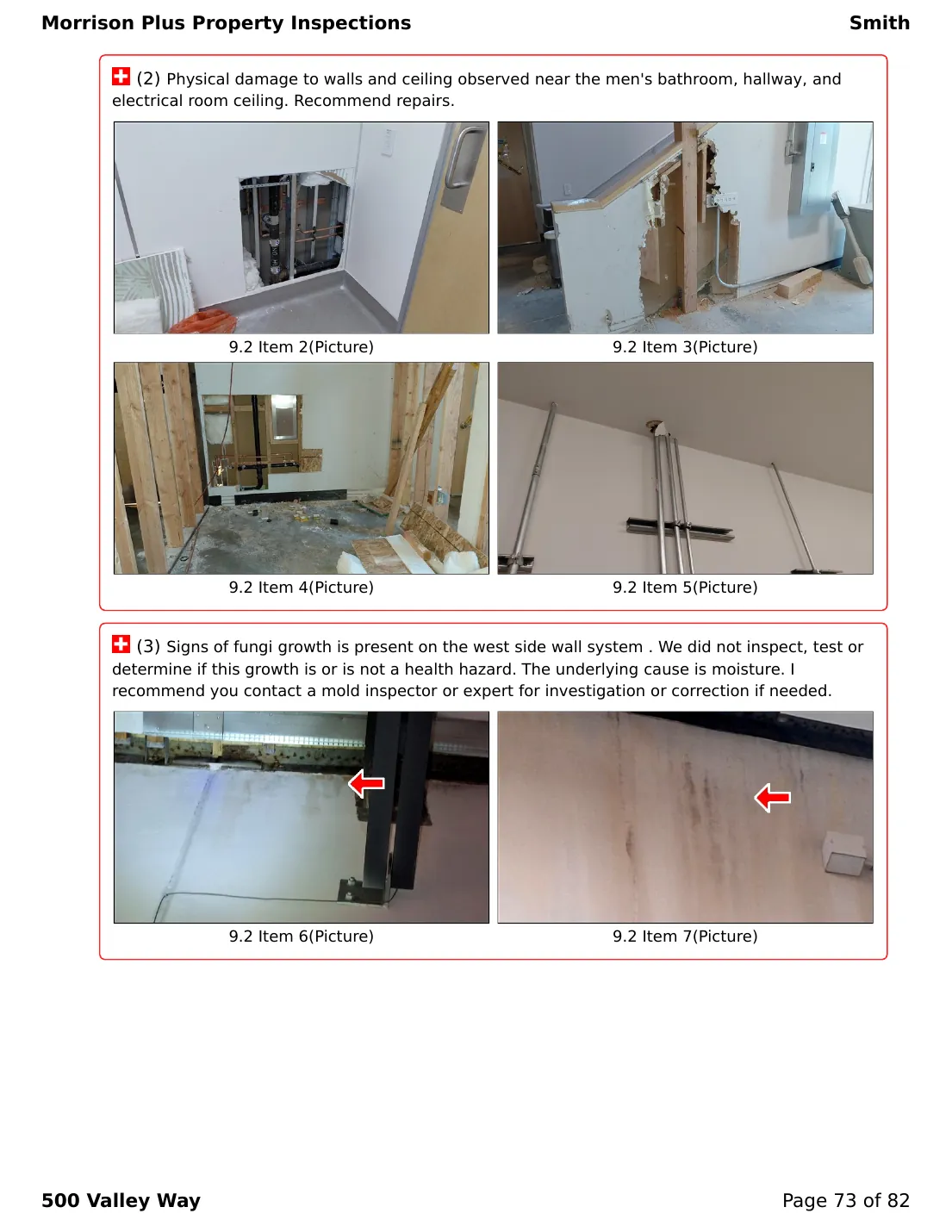 Sample commercial inspection report page 73