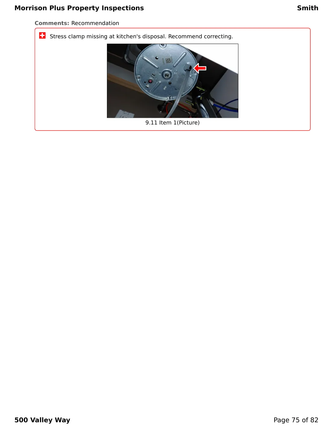 Sample commercial inspection report page 75