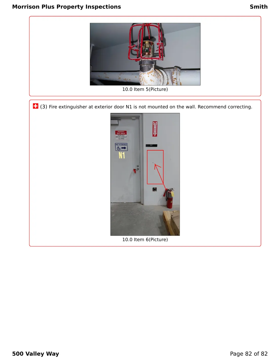 Sample commercial inspection report page 82