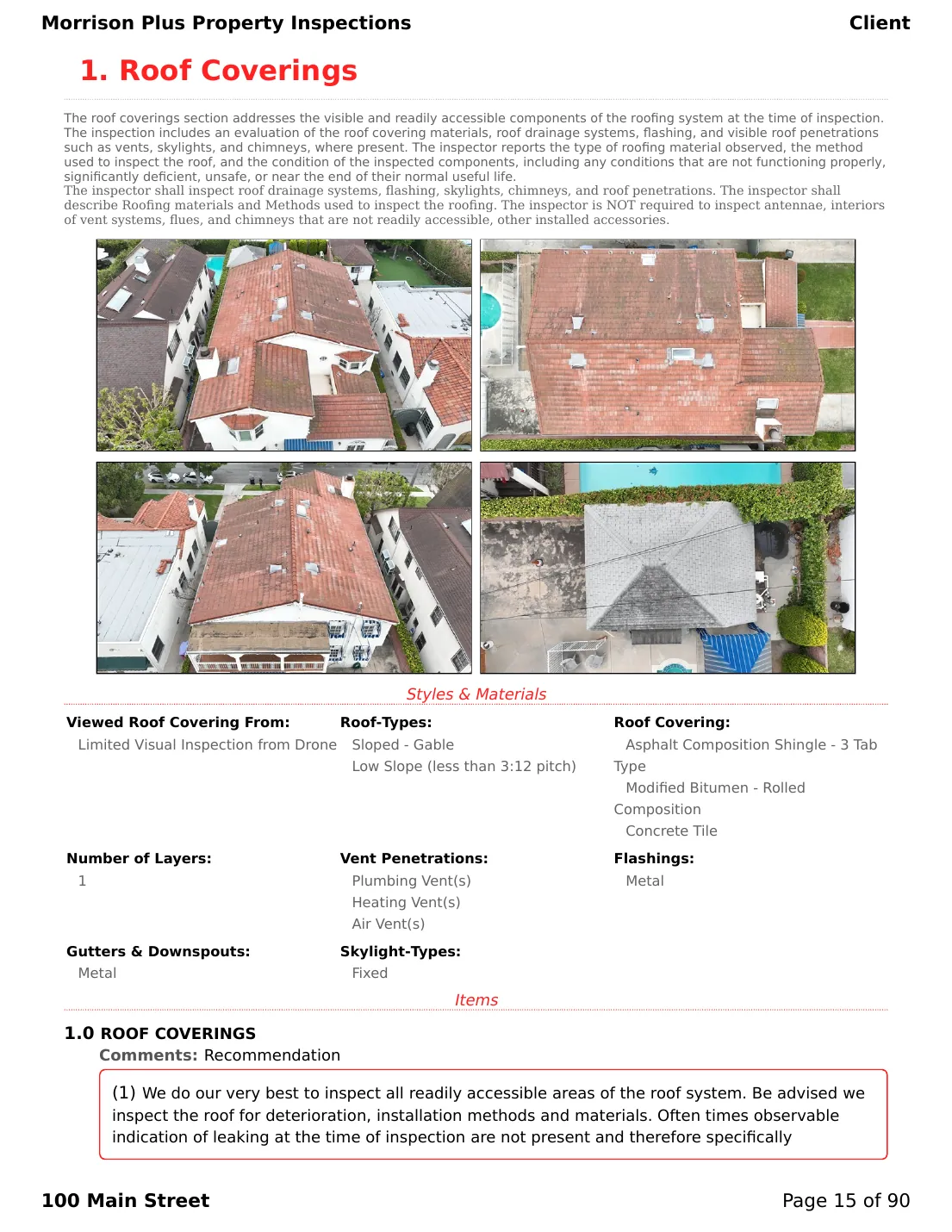 Sample inspection report page 15