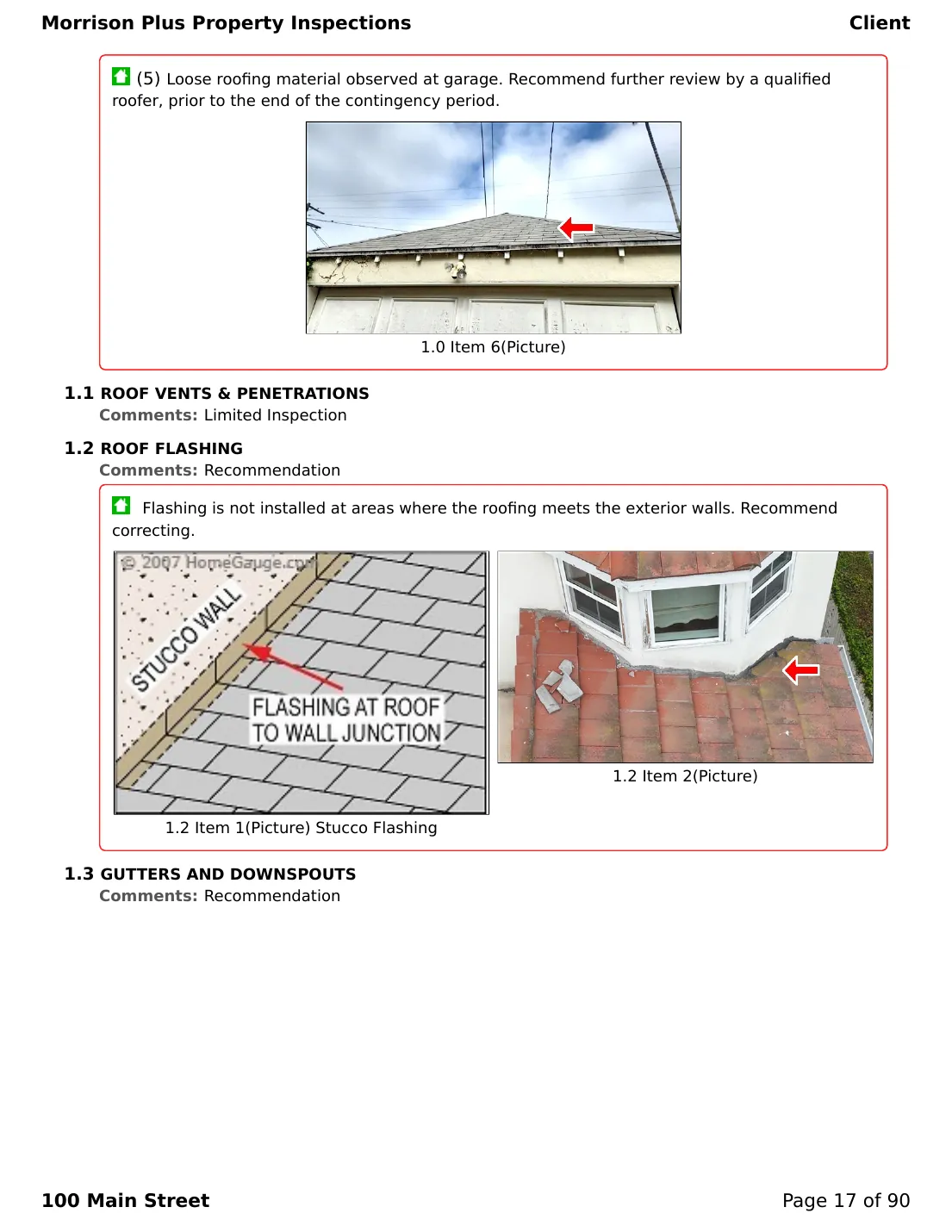 Sample inspection report page 17