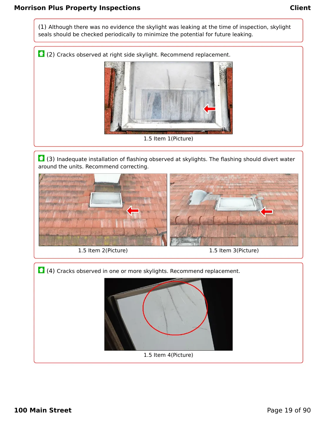Sample inspection report page 19