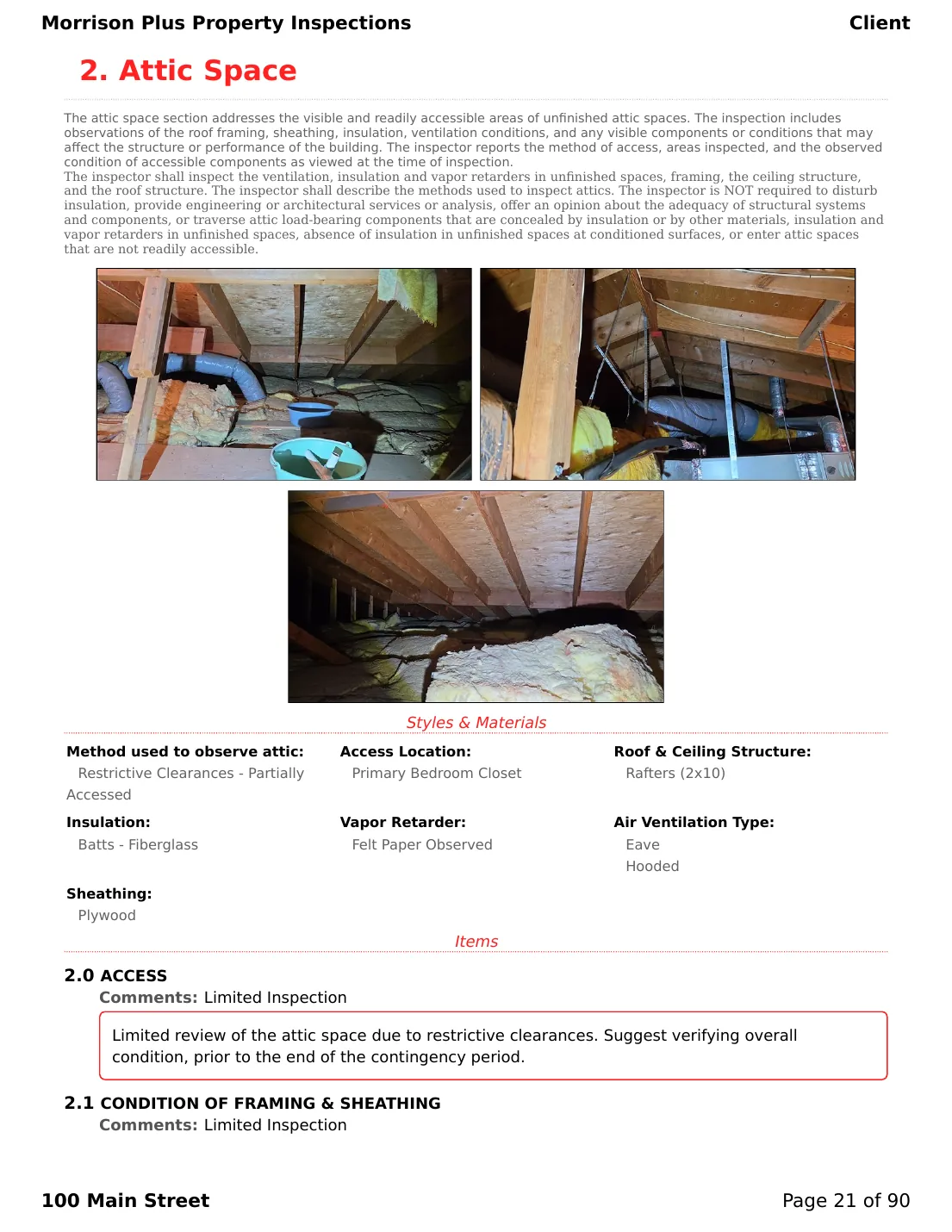 Sample inspection report page 21