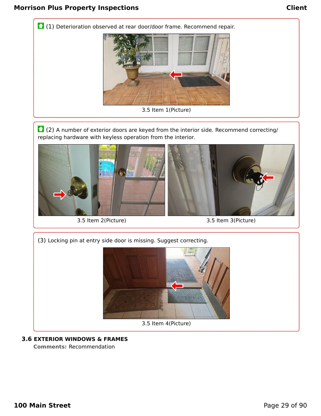Sample inspection report page 29