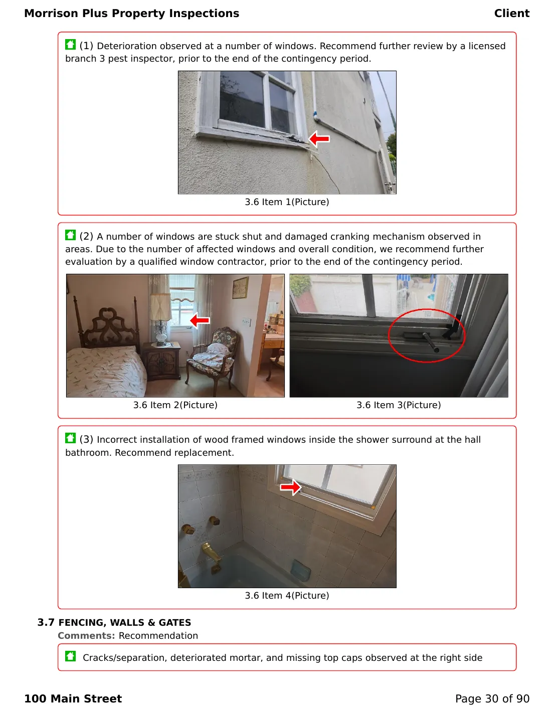 Sample inspection report page 30