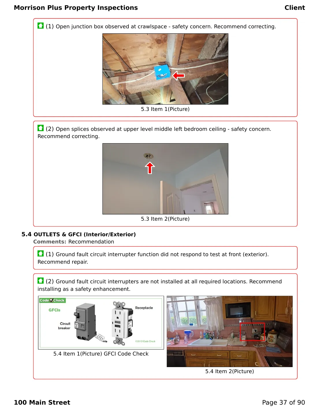 Sample inspection report page 37
