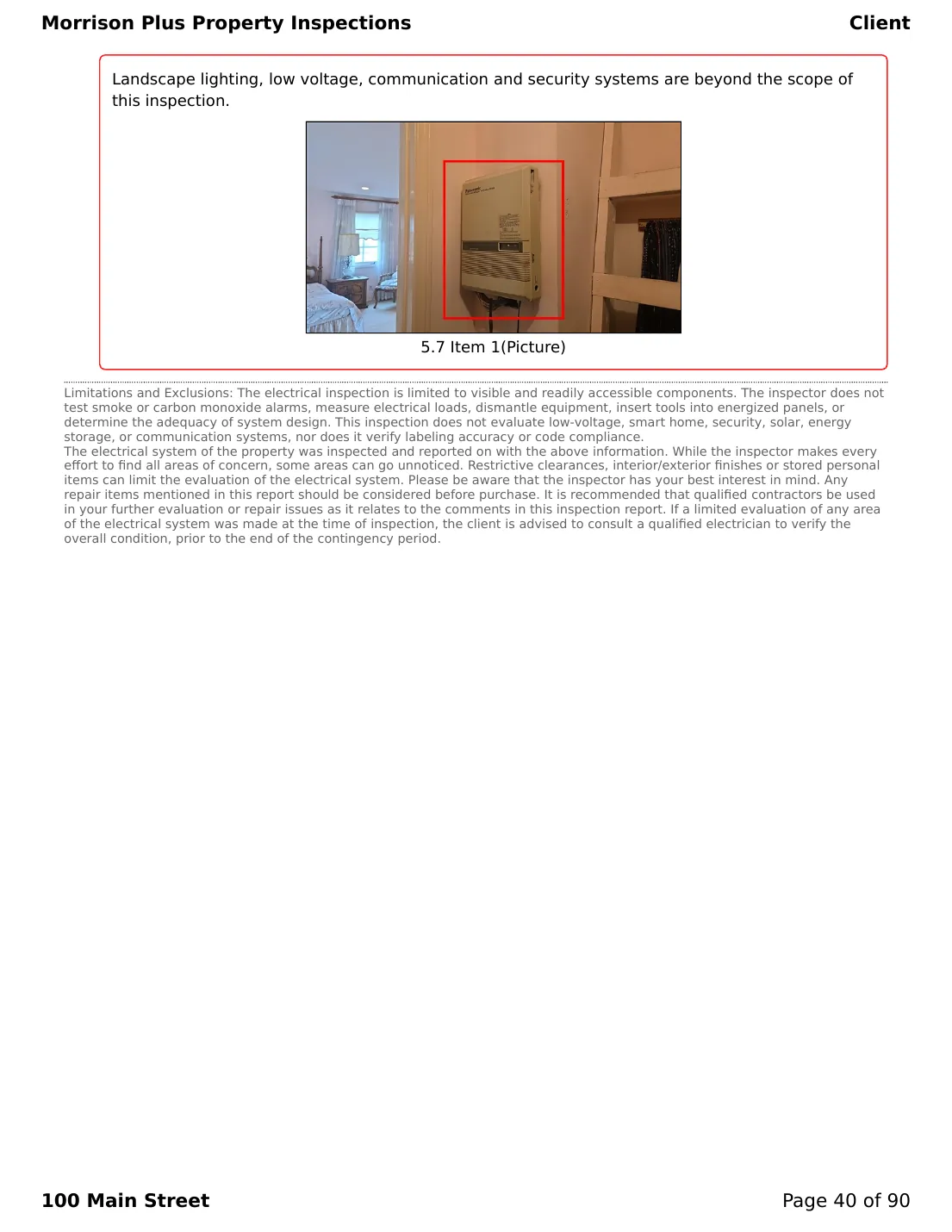 Sample inspection report page 40
