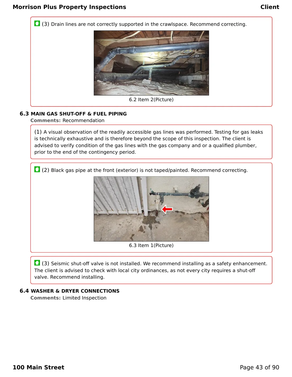 Sample inspection report page 43