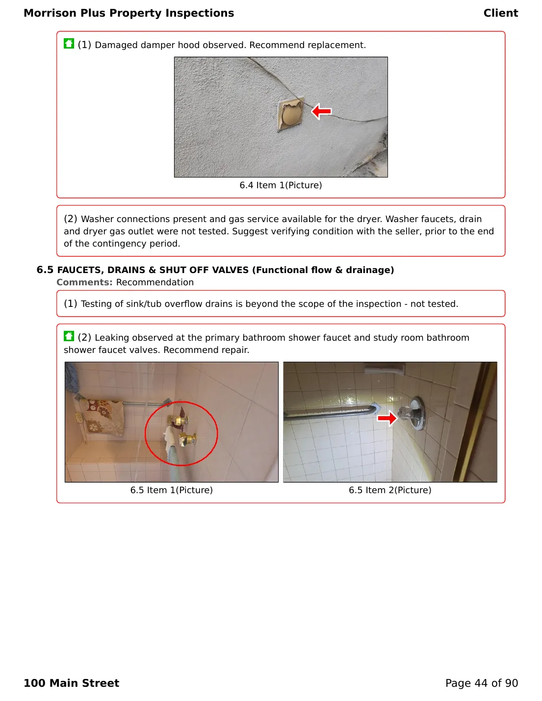 Sample inspection report page 44