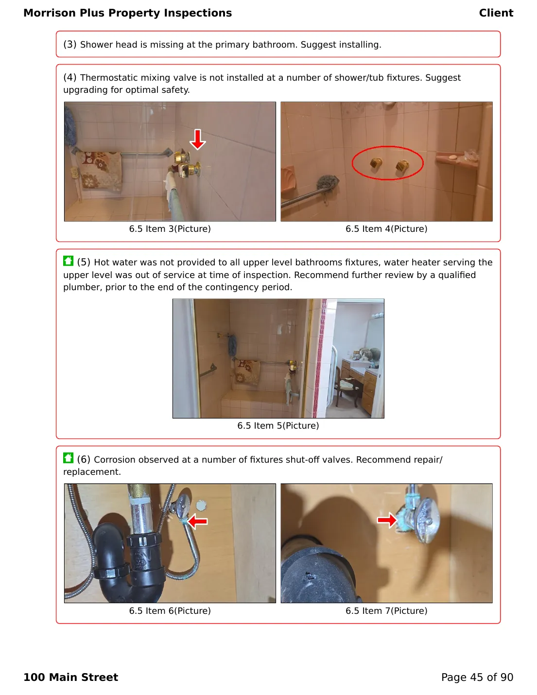 Sample inspection report page 45