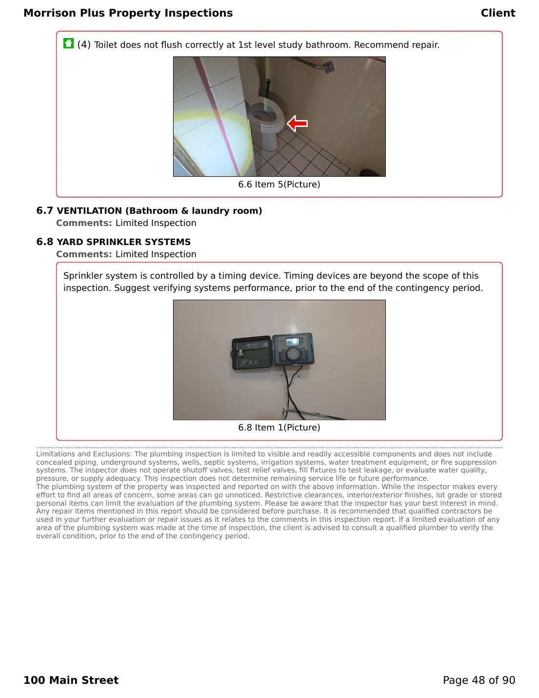 Sample inspection report page 48