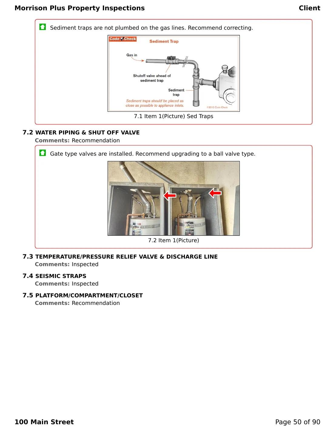 Sample inspection report page 50