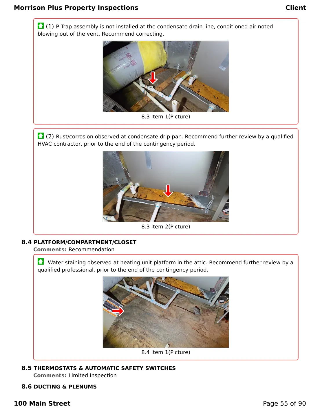 Sample inspection report page 55