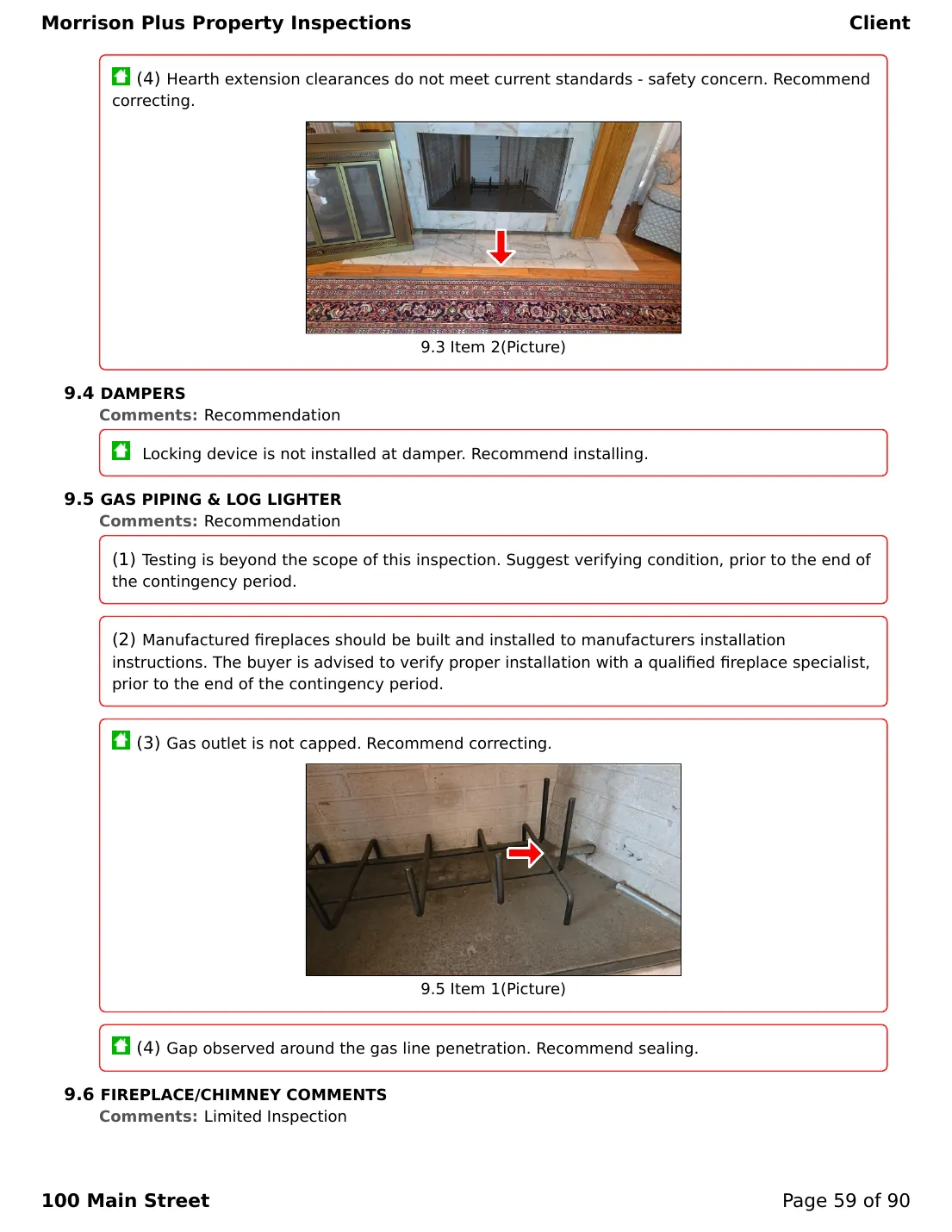 Sample inspection report page 59