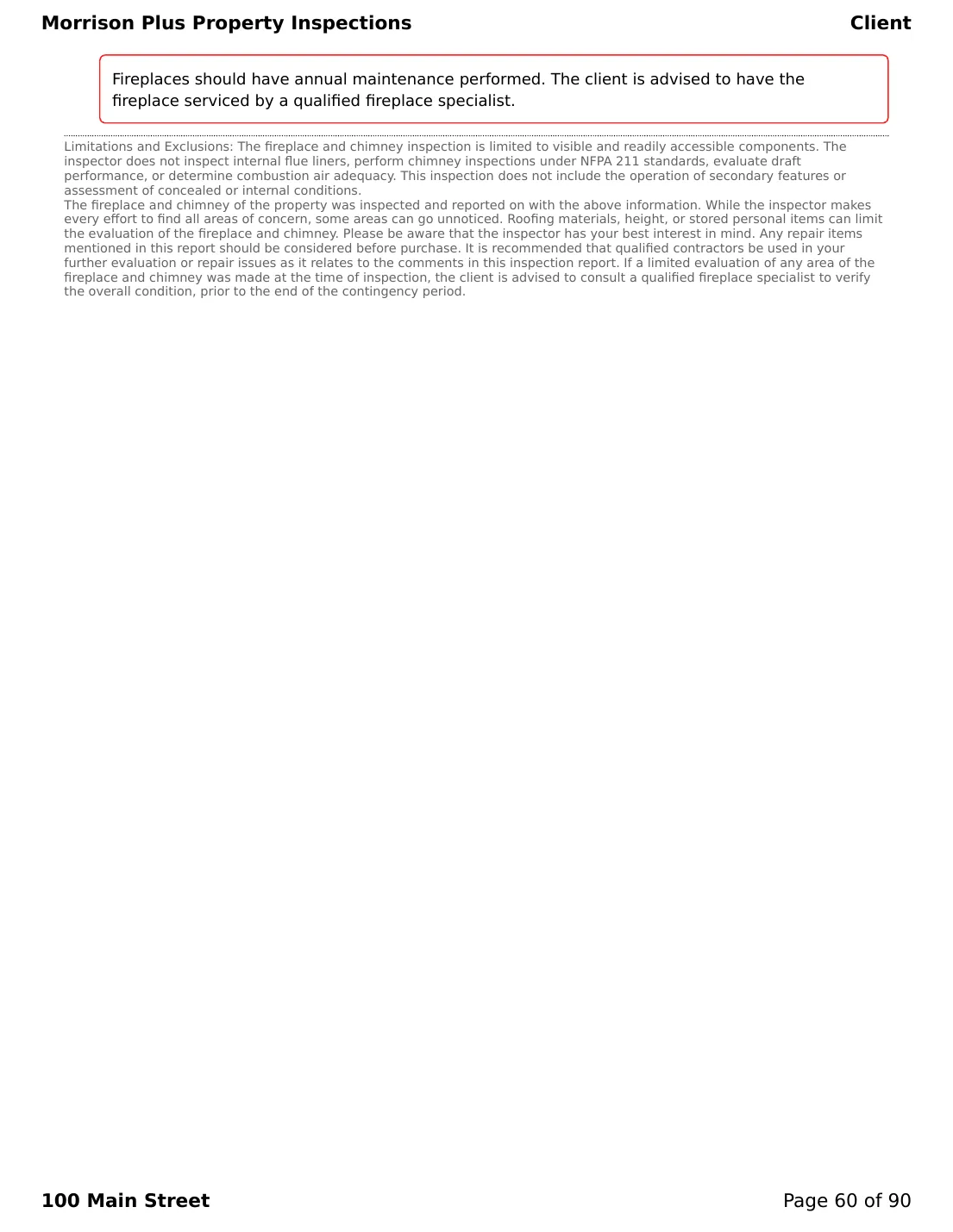Sample inspection report page 60