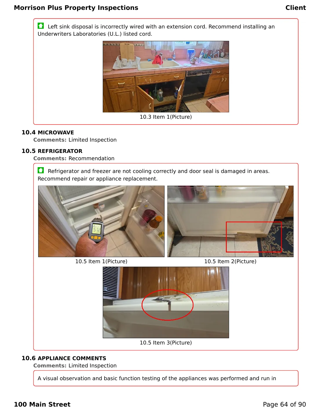 Sample inspection report page 64