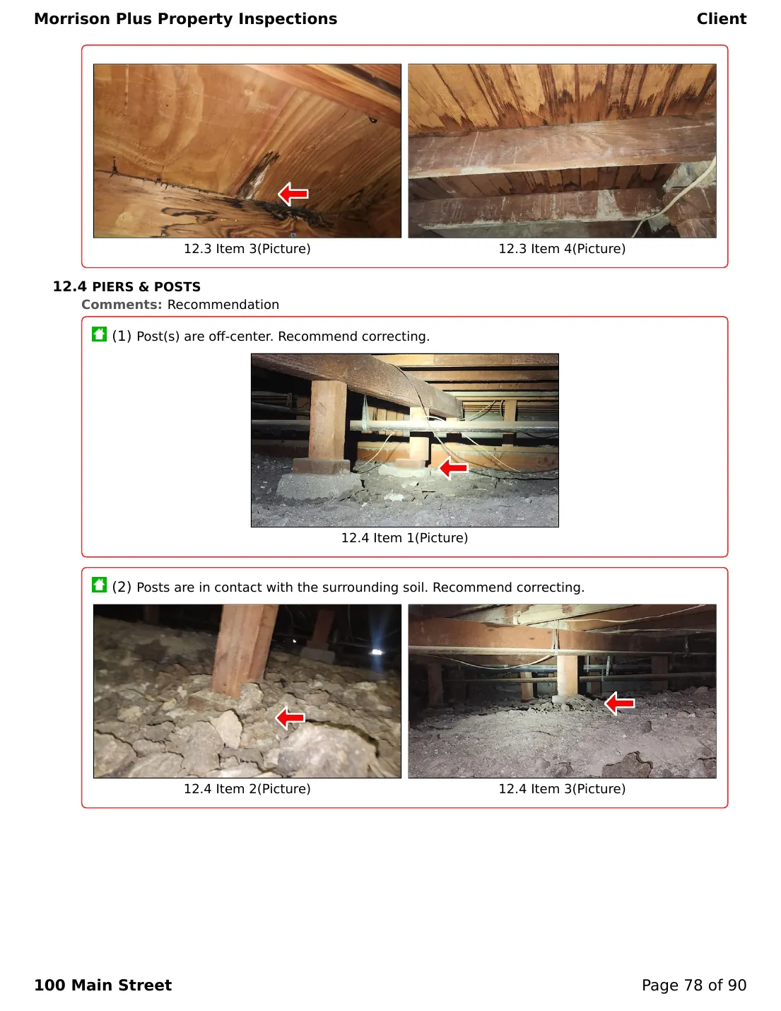 Sample inspection report page 78