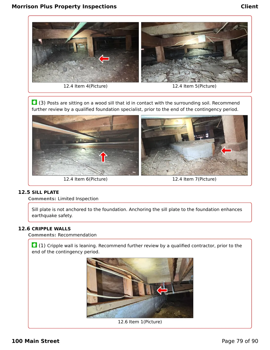 Sample inspection report page 79