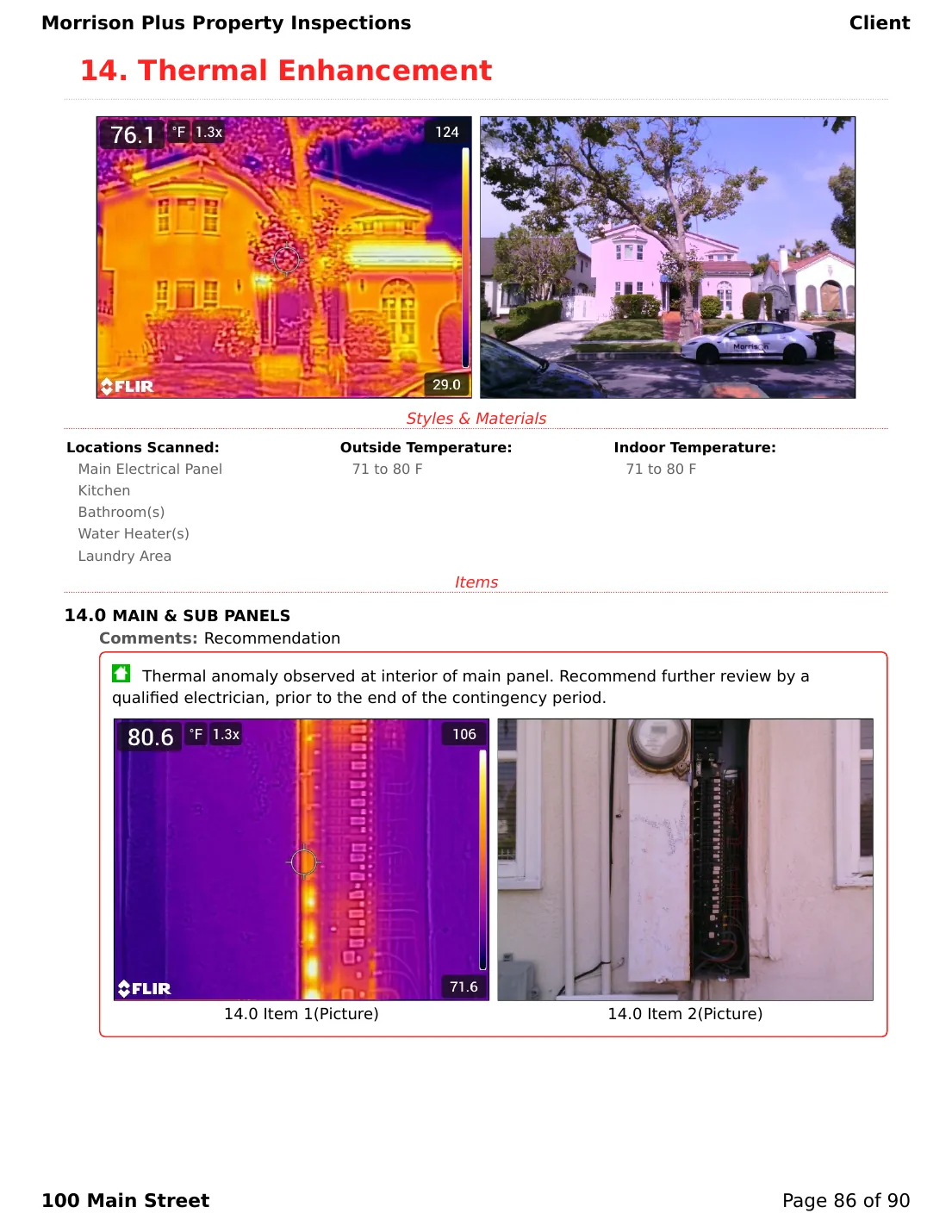 Sample inspection report page 86